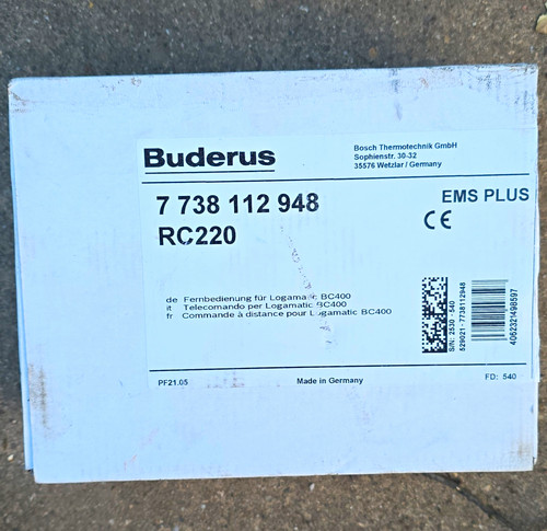 Buderus rc220 fernbedienung - rc220,